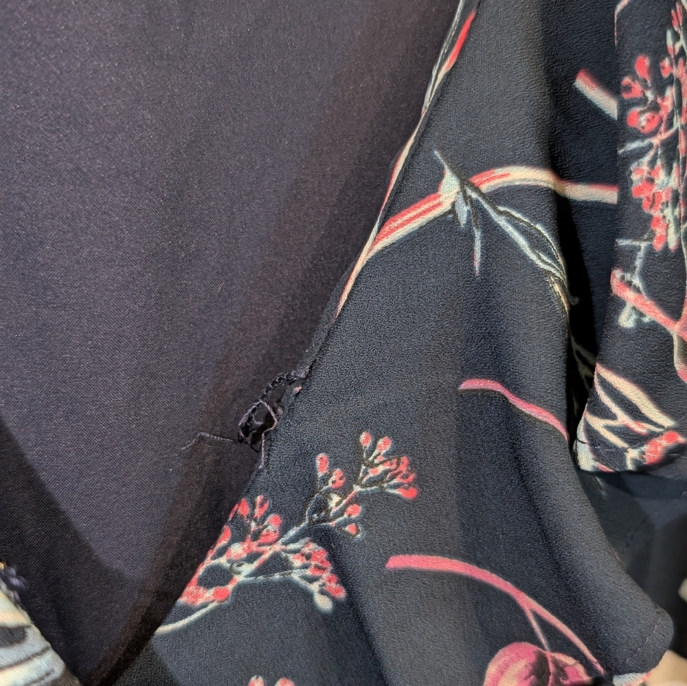 Banana Republic Floral Ruffle Faux Wrap Maxi Dress - 0 Petite - Picture 3 of 5